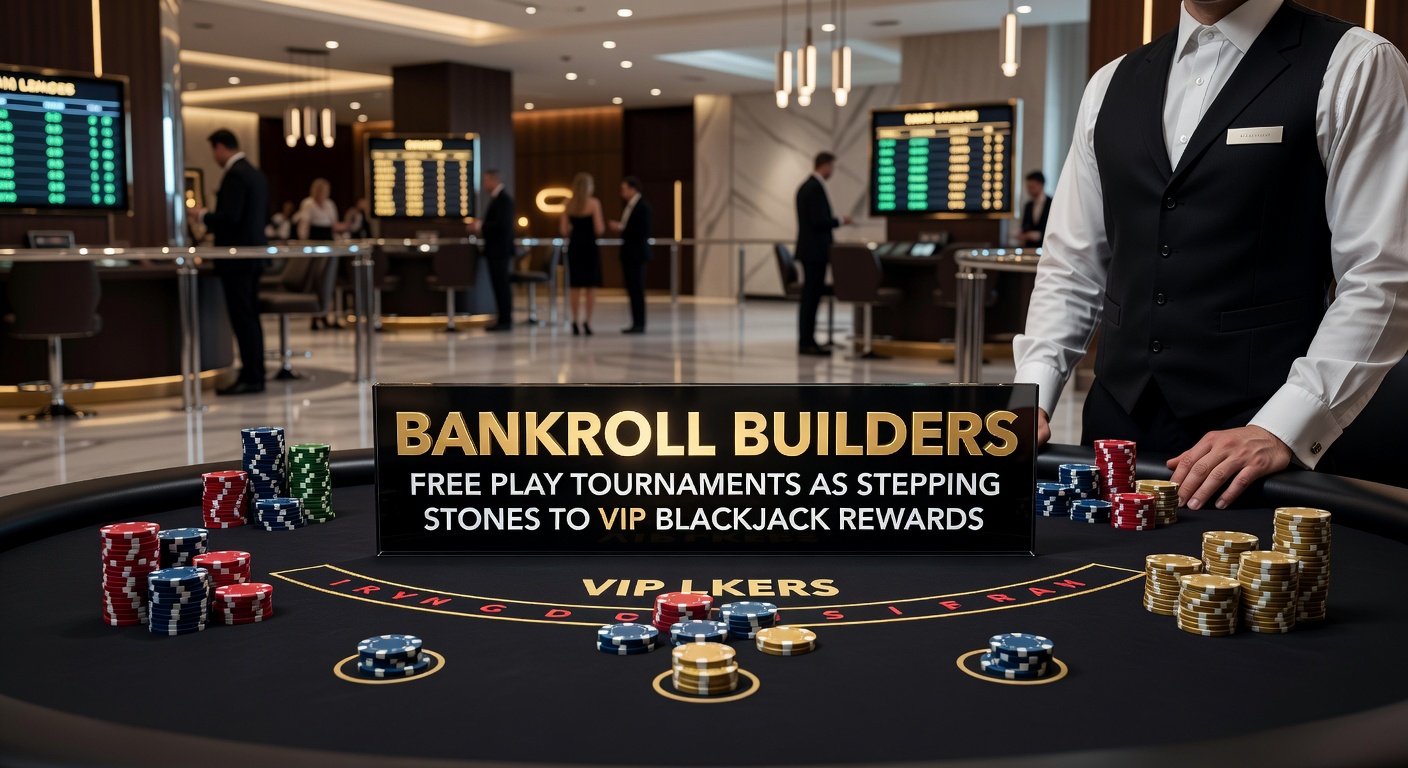 VIP blackjack interface on a high-roller table, featuring enhanced rewards meter and exclusive tournament leaderboard glowing with elite player names