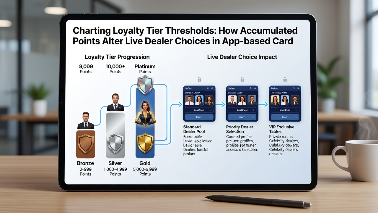 Screenshot showing expanded live dealer selection options unlocked through loyalty points in mobile card apps