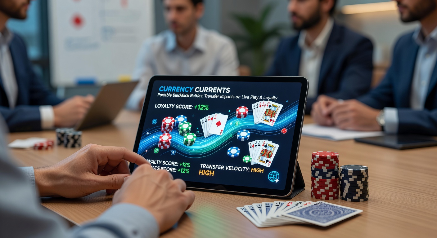 Loyalty dashboard on a smartphone showing tier progression after completed blackjack transfers