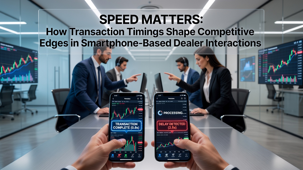 Graph comparing transaction completion times across different mobile dealer platforms in 2025