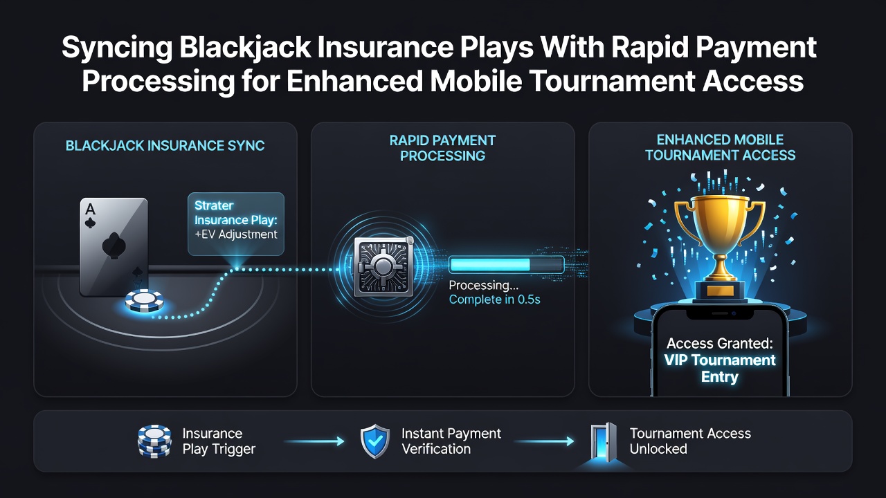 Mobile screen displaying synchronized insurance bet confirmation and instant deposit receipt during a live blackjack tournament